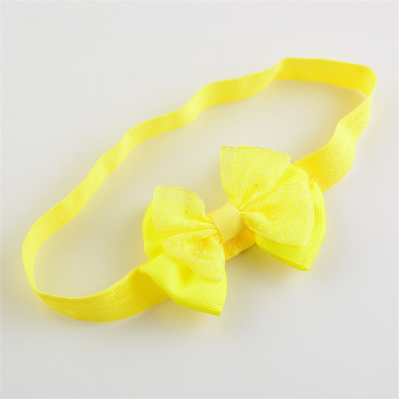 10pcs Mini Bowknot Hairband Baby Kids Girls Elastic Headband birthday bow headband baby care Lovely Kids Elastic Turban