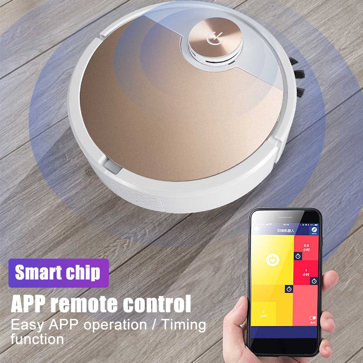 Smart Robot Vacuum Cleaner Disinfection For Hard Floors & Carpet App Control Vacuum Cleaner Home Wireless Sweeping Robot Sweeper