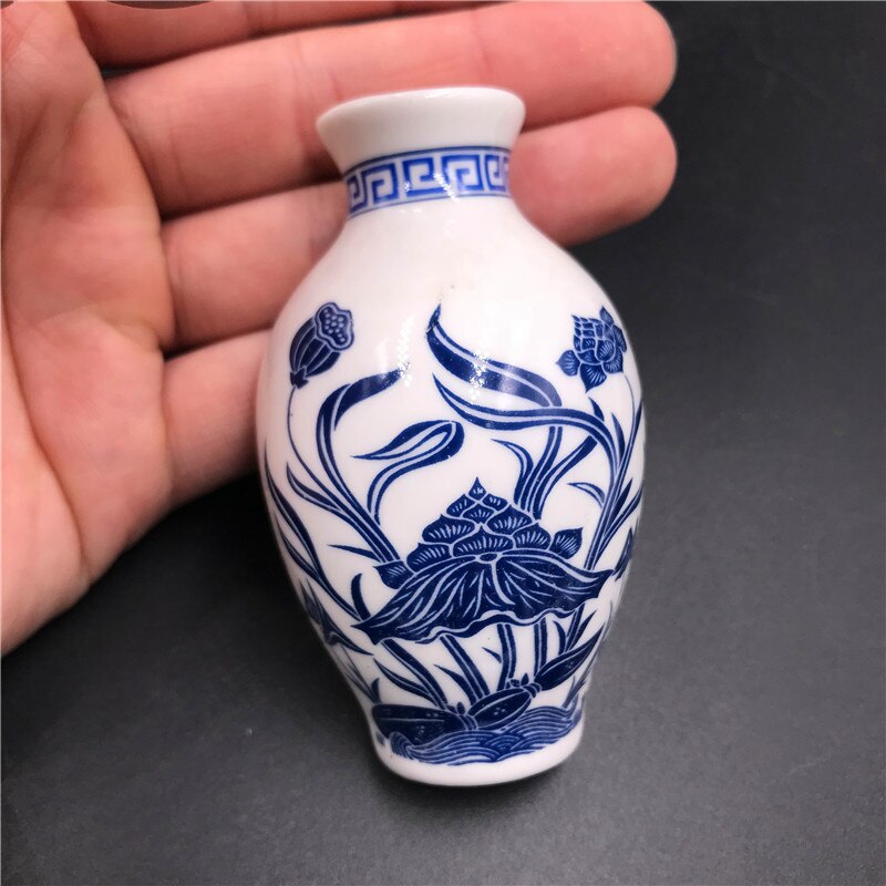 Jarrón de porcelana azul y blanca de cerámica de estilo chino, conjunto de imanes para refrigerador, imán para nevera, recuerdo: 7