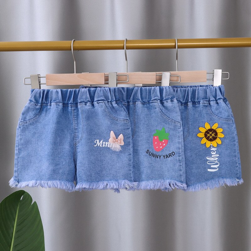 Short en Denim pour bébés filles, vêtements d'été, taille élastique, vêtements décontractés, 2022