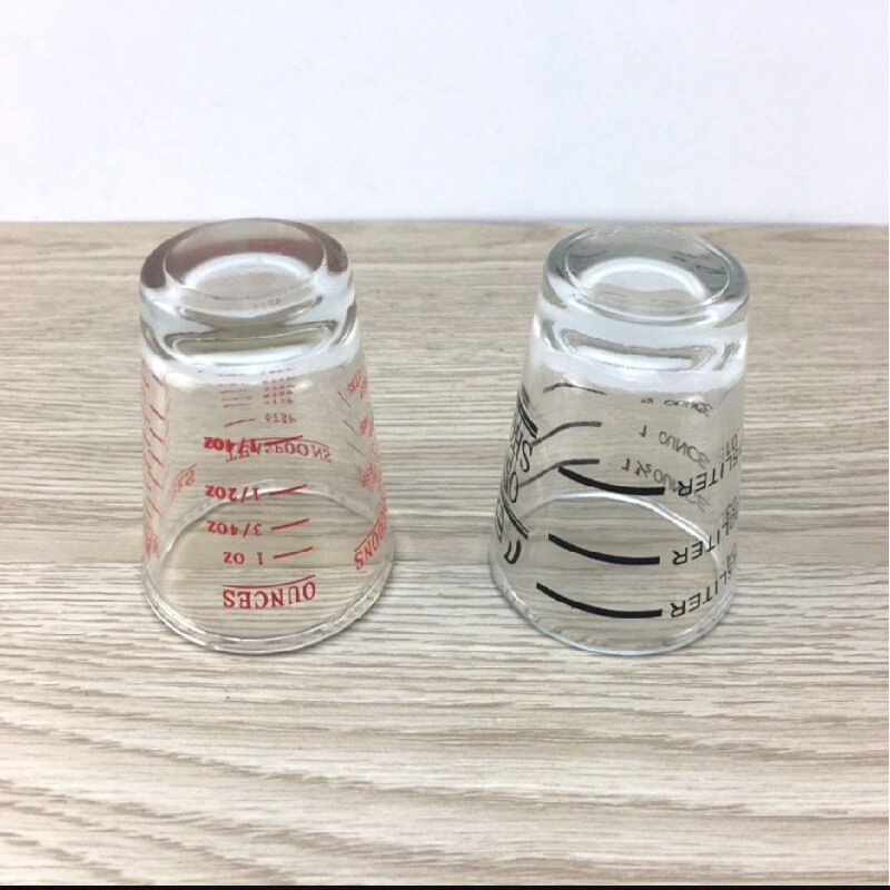 2Pc 45/60/90Ml Espresso Glas Met Kalibratie Koffie Cup Verdikte Glas