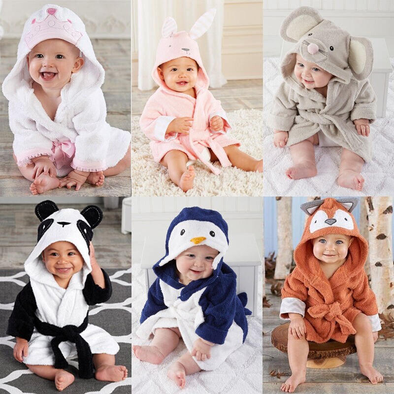 Kids Infant Baby Bathrobe -Baby Bath Robe Baby Shower Custom Monogram Baby