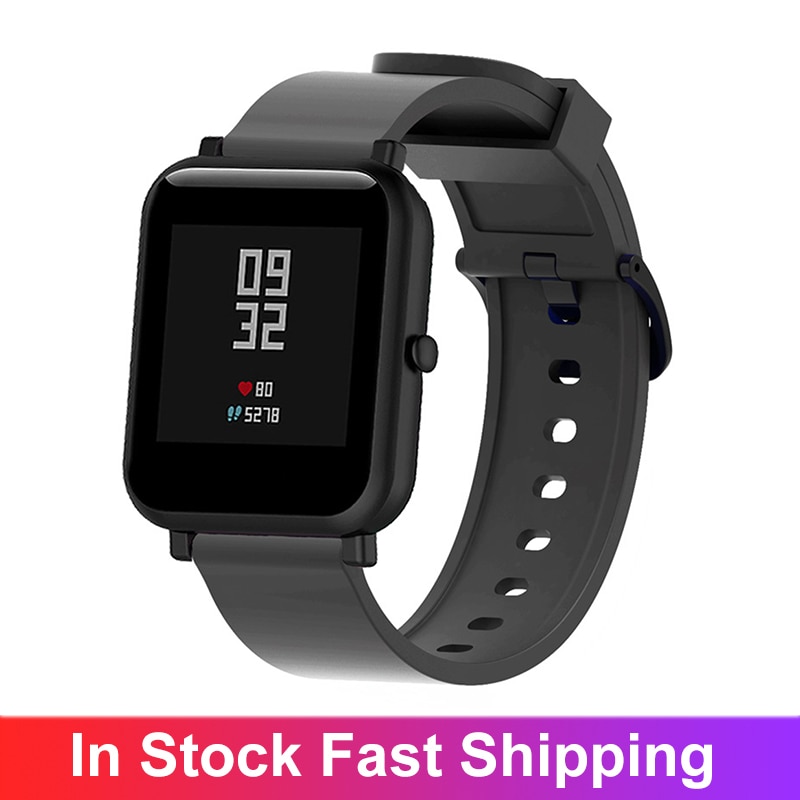 Siliconen Sport Horloge Band Voor Xiaomi Huami Amazfit Bip Horloge Active Smart Horloge Band 20Mm Horloge Vervanging Band