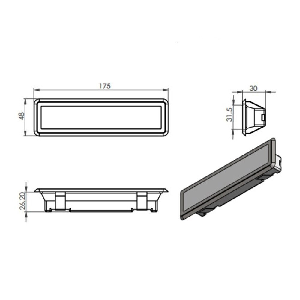 Cooker Hood LED Light 175mm 2.5W - 2 pieces