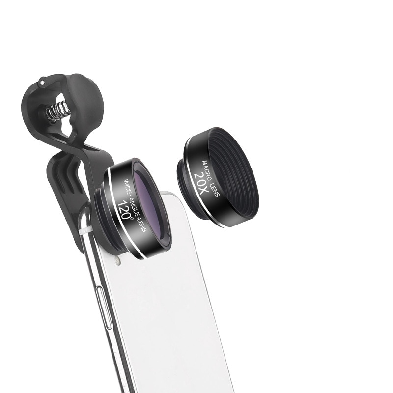 Mobile Phone Camera Lens Kit Smartphone Super Wide Angle Macro 20X Lenses Set Cell Phone Photography for Samsung Iphone 11 XR
