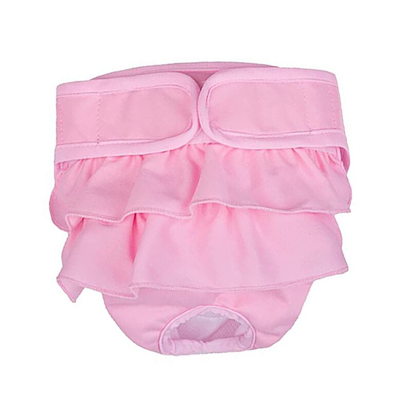 Reusable Female Pet Physiological Pants Washable Big Dog Sanitary Panties Diapers for Medium Large Dogs mascotas Supplies: S / Pink