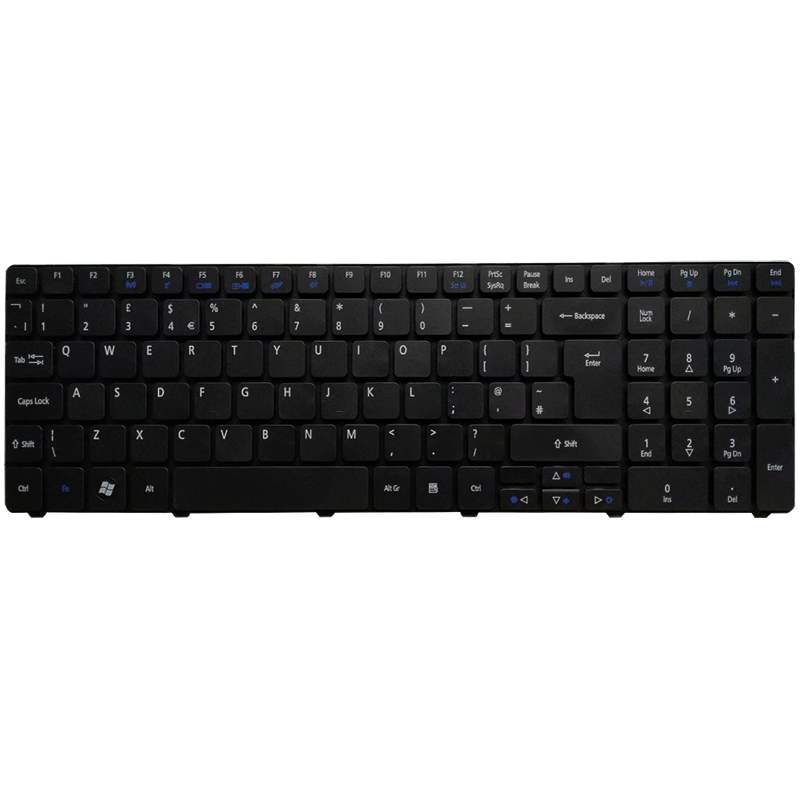 Teclado de Reino Unido para portátil Acer Aspire 5742, 5742g, 5742Z, 5742ZG, 5744, 5744Z, color negro,