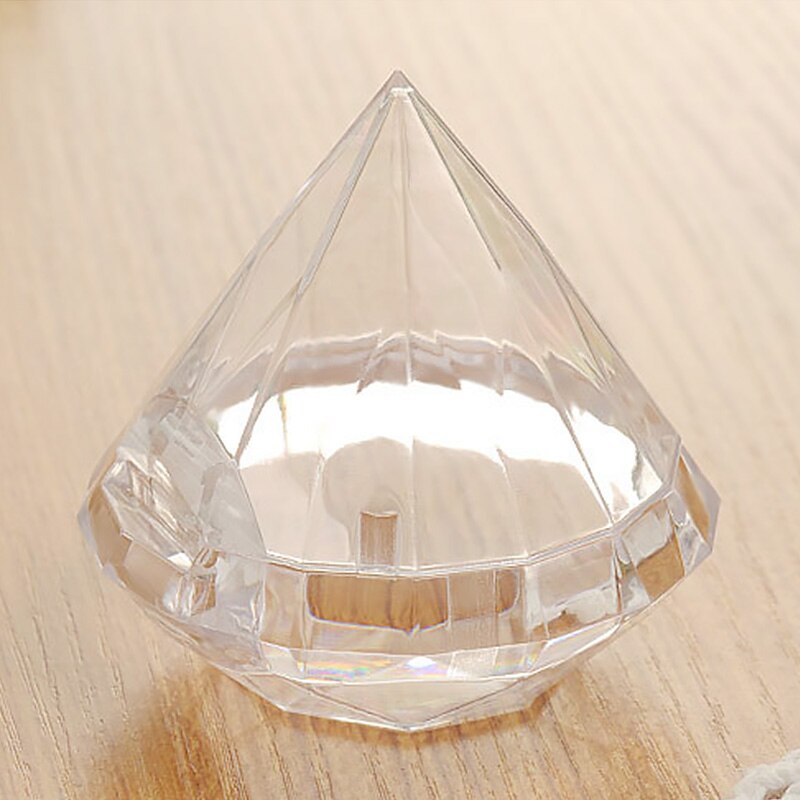 Diamond Shape Candy Box Transparent Plastic Chocolate Petals Container Box Wedding Birthday Party Durable Box