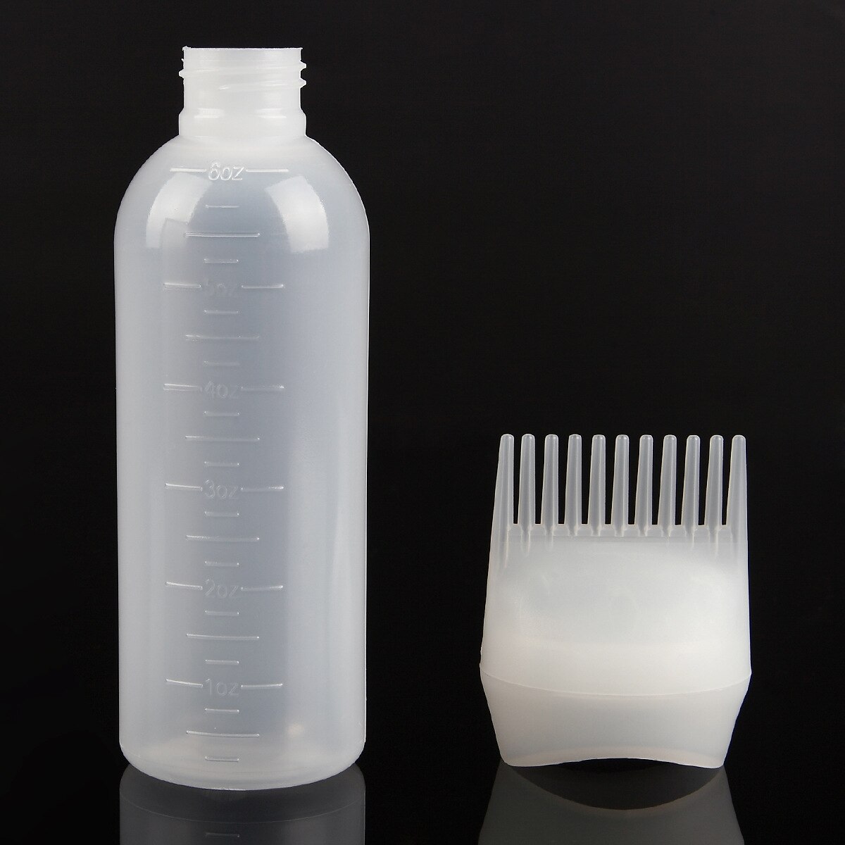 120ml flerfarvet hårfarve genopfyldelig skala flaske applikator kam plast dispensering hårfarvning frisør styling værktøjer