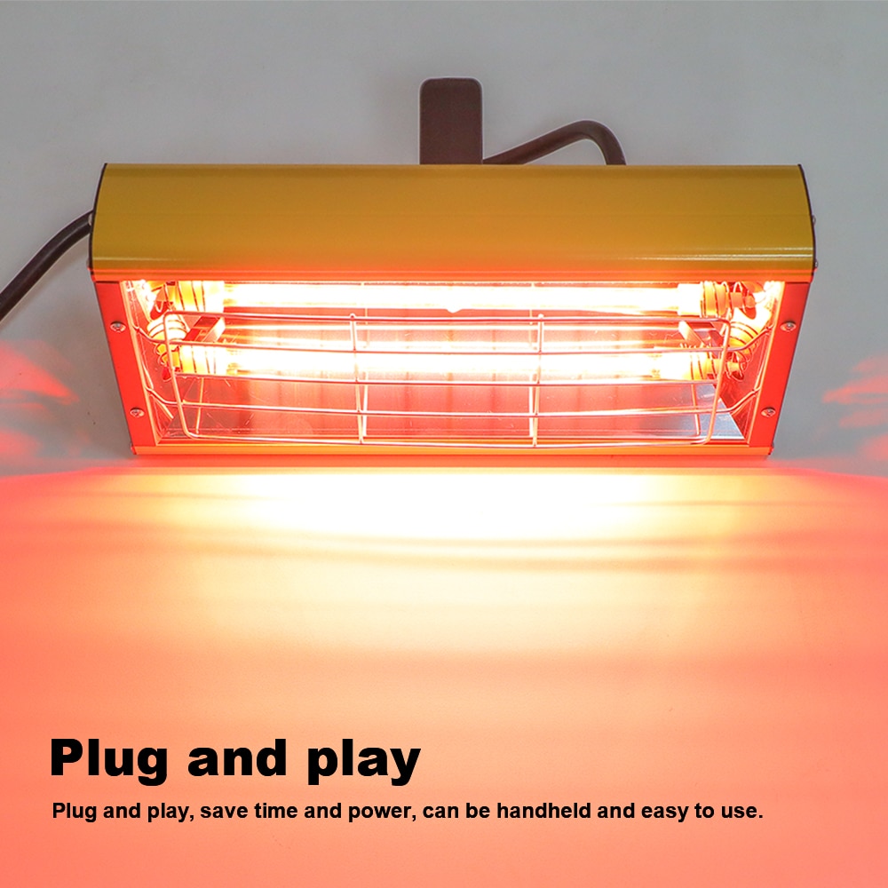 2000W Infrared Paint Curing Lamp for Drying Paint Dryer Heating Lamp Heater Infrared Lamp Light Shortwave Spray Paint Booth