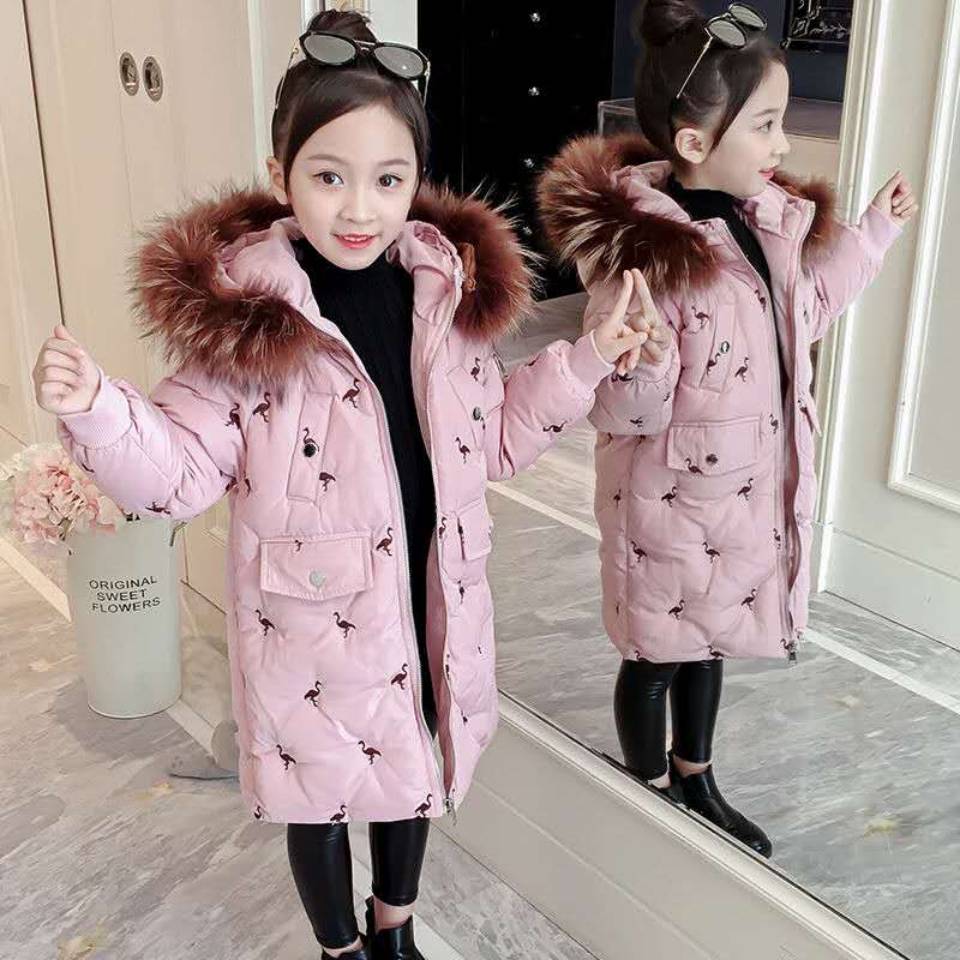 Girls Down Jacket Russia Winter Clothing Kids Warm Thick Coat Windproof Coats For 4-13 Year Girl Outerwear