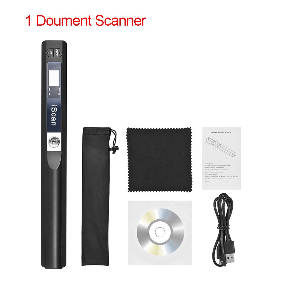 IScan Mini Portable 900DPI USB handheld Document A4 Boek Scanner JPG/PDF-Formaat Document A4 Afbeelding Iscan Scanner met LCD Display: Only Document Scanne