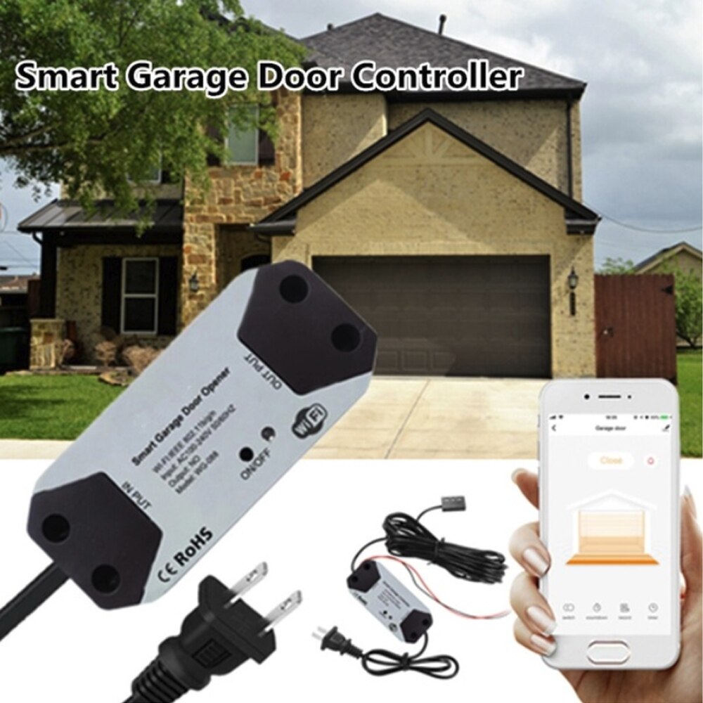 Automatische schuifpoortopener Schakelaar Smart Opener APP Afstandsbediening for Garagedeur Poort Ondersteuning Alexa Echo Google Home EWelink Controle RF 433 MHz met draadloos toetsenbord(2pcs With