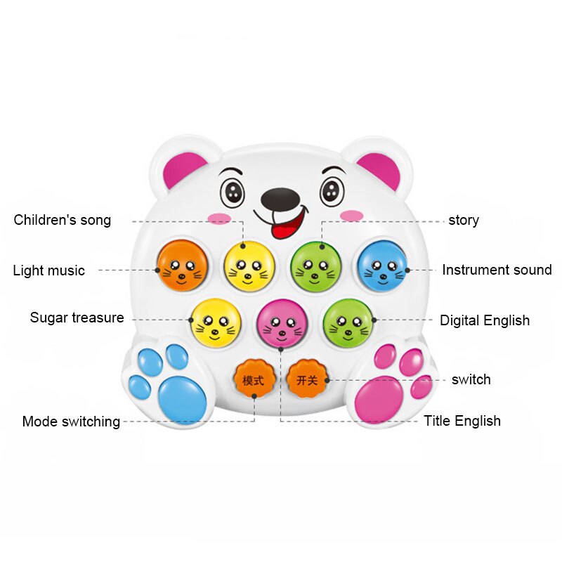 Music Play Notes Hit Game Toy Attack Poke Electronic Knocker Percussion Plastic Toys Christmas BM88