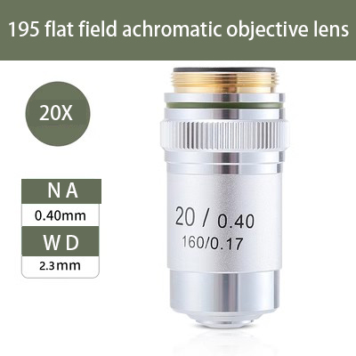 4X 10X 20X 40X 60X 100X Achromatic Objective Lens 195 mm Conjugate Distance Tube Length 160 mm Biological Microscope RMS thread: Orange