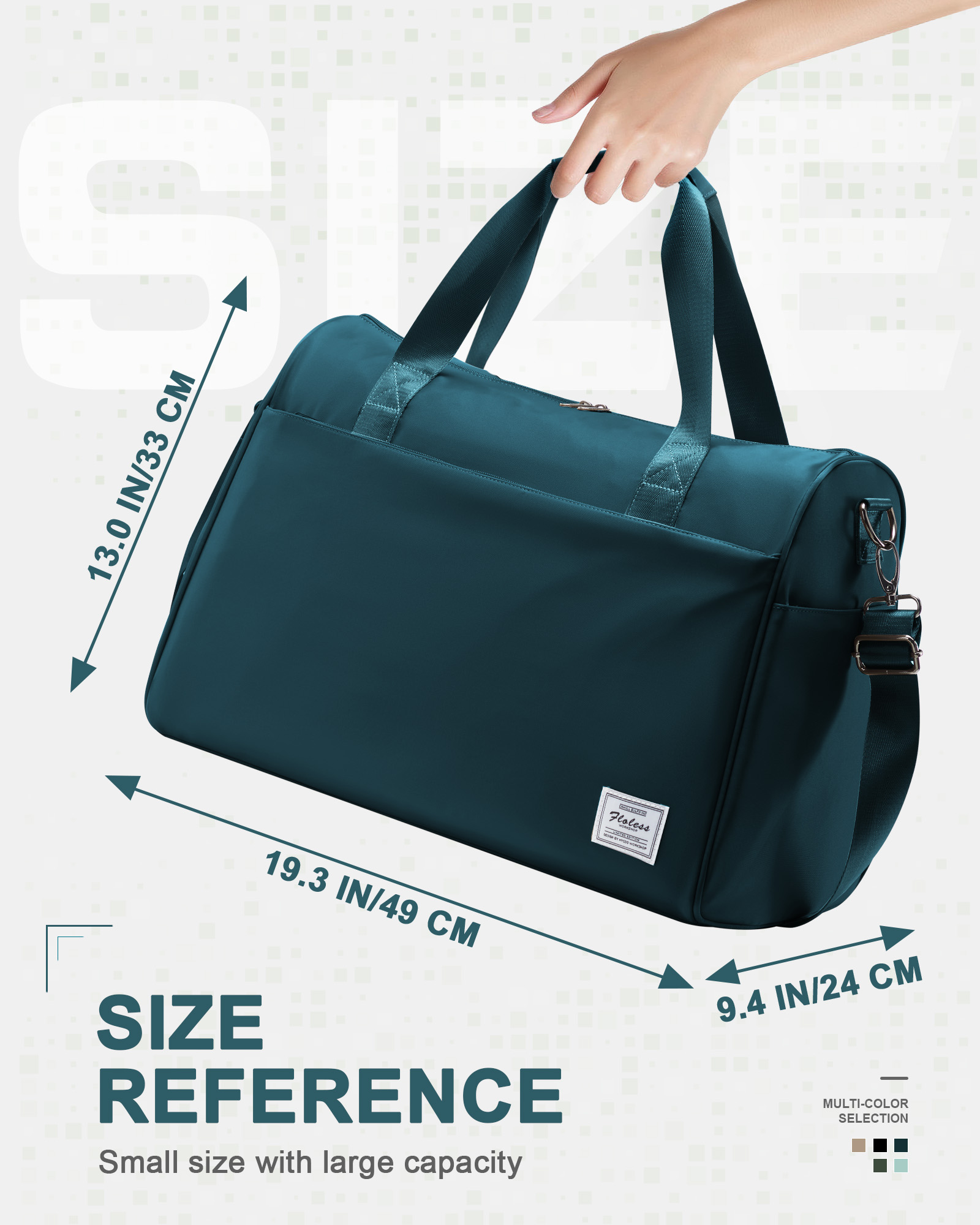 Bolsa de viaje para hombre, bolsa de equipaje con compartimento para zapatos, impermeable, para gimnasio, de noche, para avión