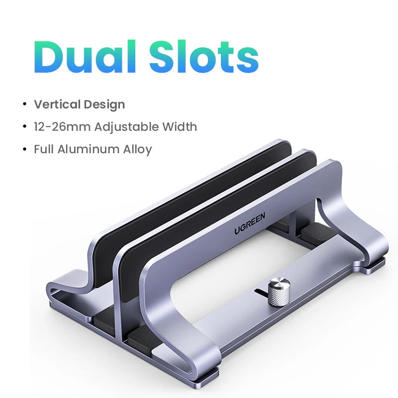 UGREEN Vertical Laptop Stand Holder Foldable Aluminum Notebook Stand Laptop Tablet Stand Support For Macbook Air Pro PC 17 inch: Orange