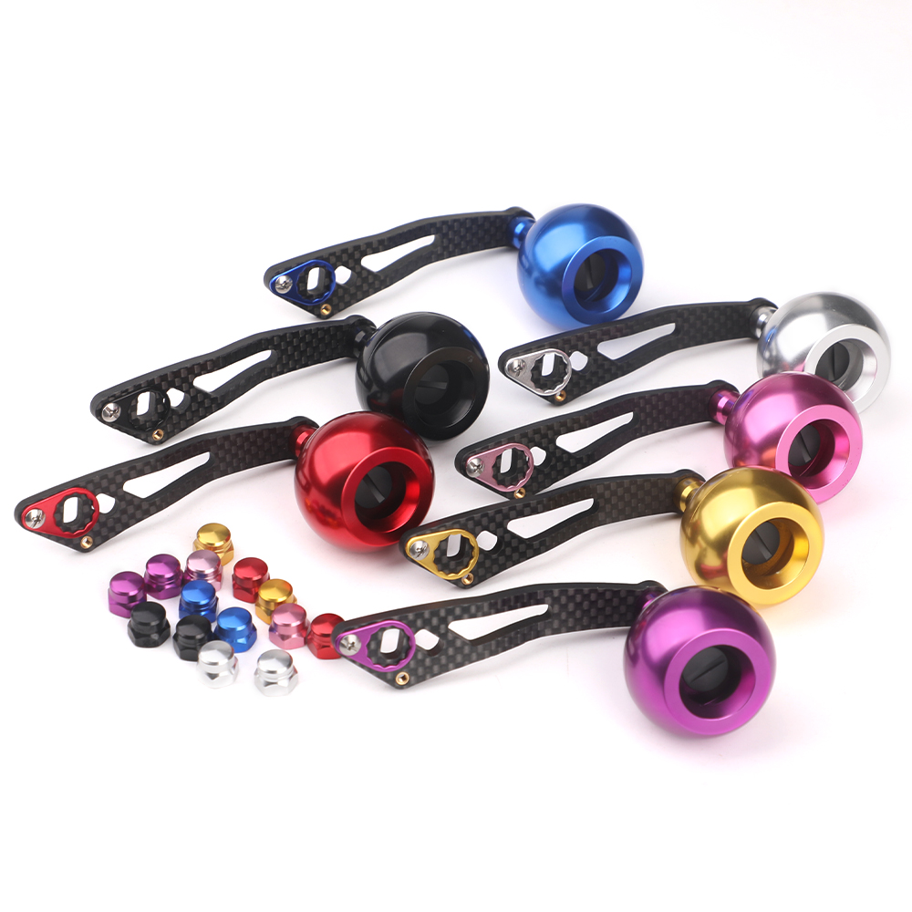 ROLLFISH Fishing Reel Handle Rocker Arm Carbon Fiber Light Weight 28g Ergonomic Multicolor Fishing Tools Accessories
