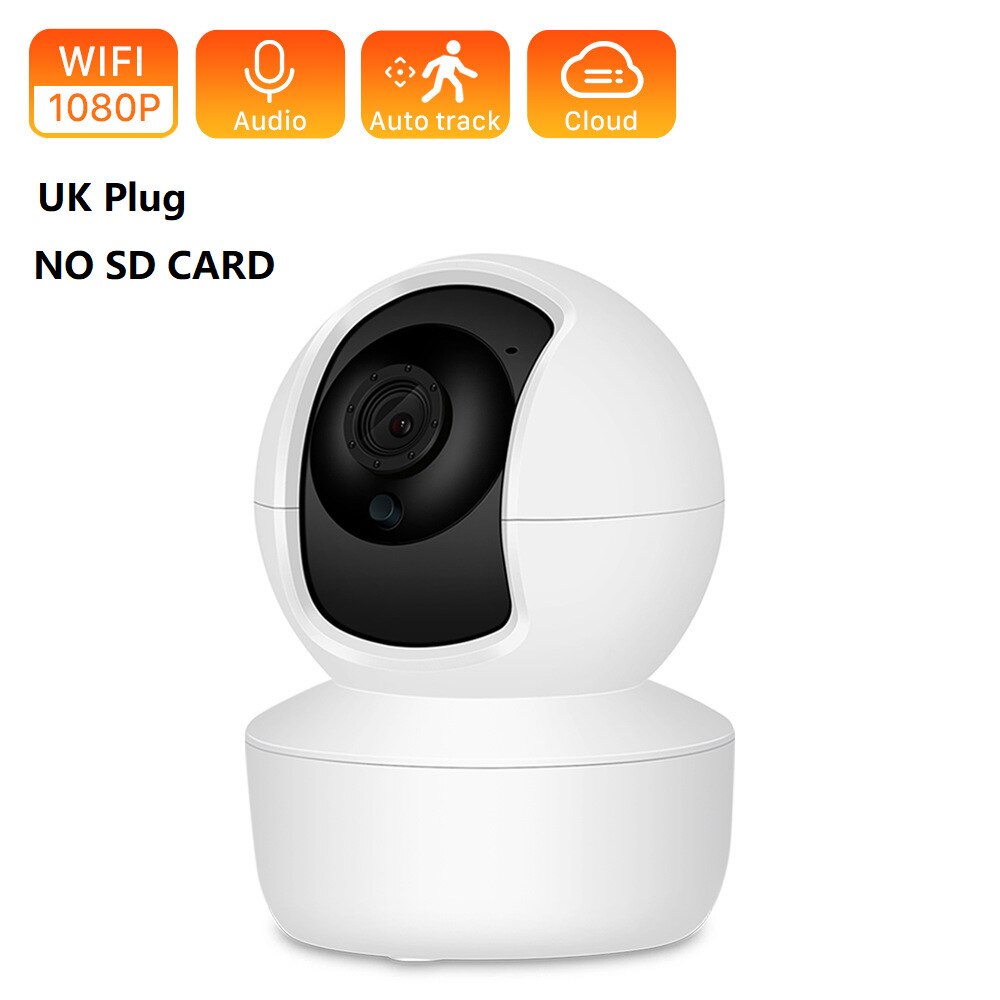 Smart Home Network Camera Wireless Indoor WiFi Camera Home Monitor Camera: uk plug no sd card