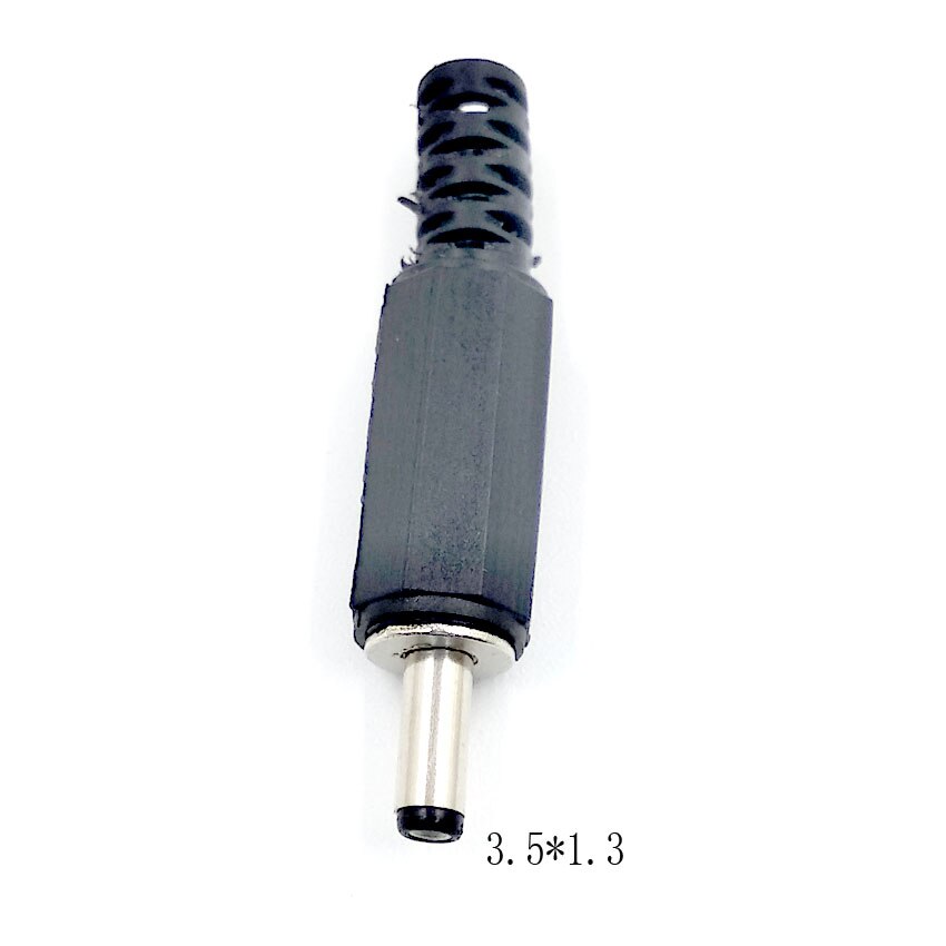 5pcs 5.5x2.5 5.5x2.1 4.8x1.7 4.0x1.7 3.5x1.35 2.5x0.7mm Man DC Power Plug Connector 180 graden Stekkers kabel Stekker Adapter: 3.5-1.3  5pcs