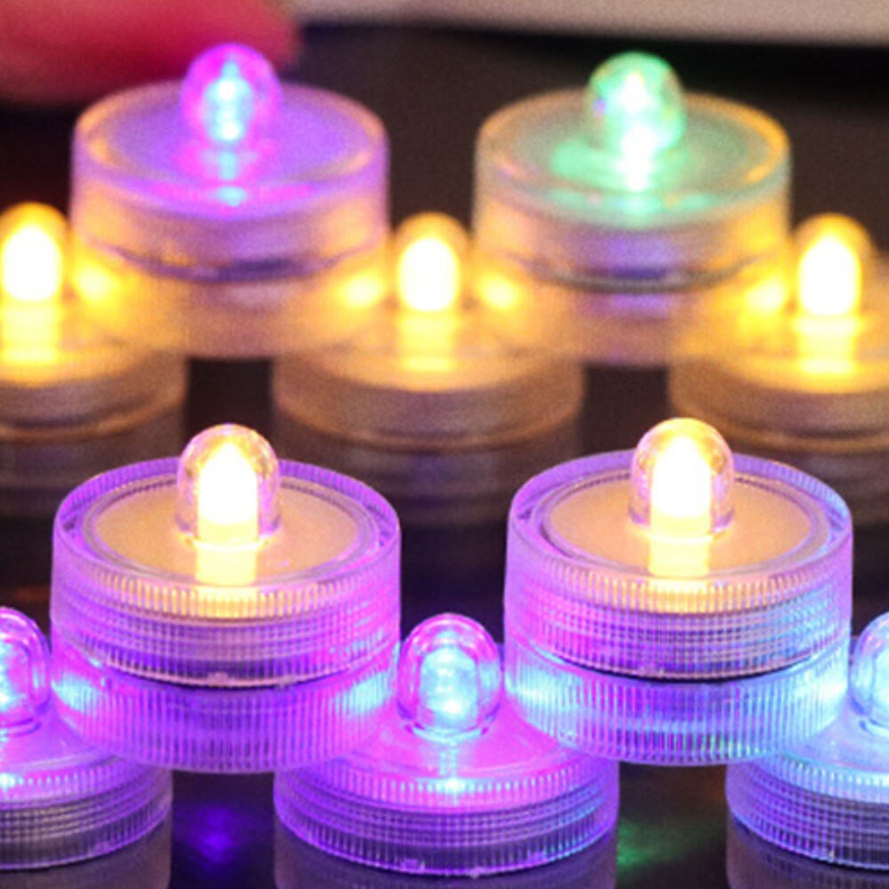 12 Teil/los Wasserdichte LED Teelicht Simulation Kerze Hochzeit Tauch Unterwasser Kerze Lichter Für Weihnachten Hochzeit Party Deko