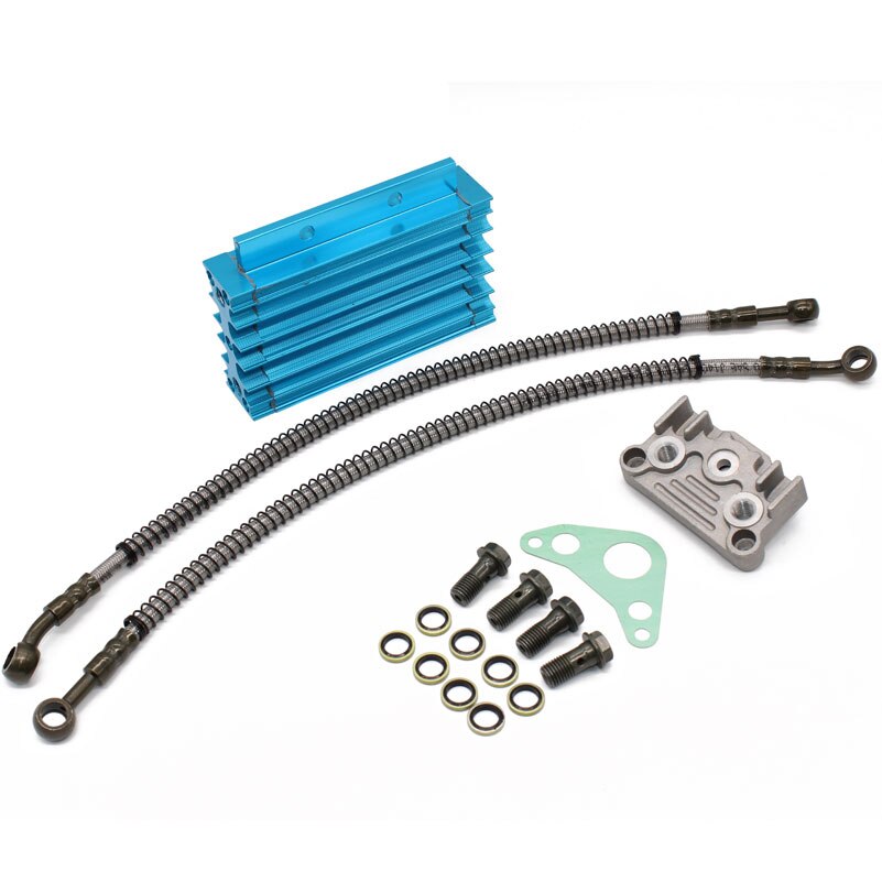 Motorcykel oliekøler olie radiator kit aluminiumslegering til lifan 110 125cc pit snavs cykel crf olie abe cykel atv quad motorcykel