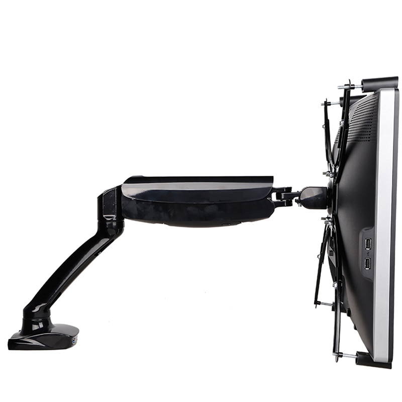 Full Motion LCD Monitor Holder Computer Display Mount Bracket Fit for w/o VESA Display AOE Apple Samsung All in One Computer