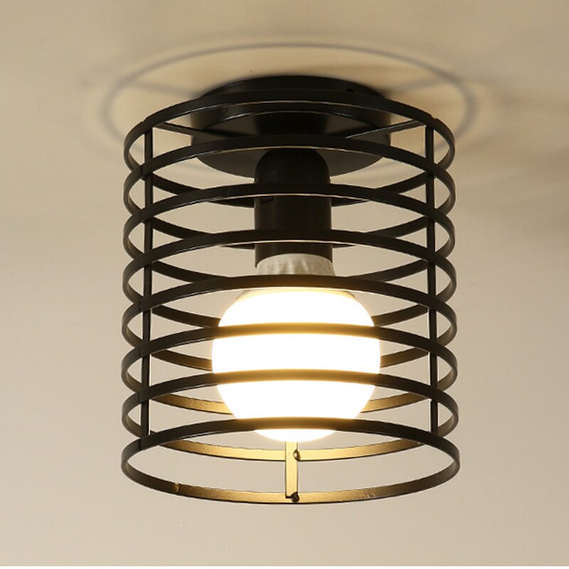 retro taklampe årgang taklampe koselig innredning til soverom korridor spisestue svart hems 110v 220v e27 stikkontakt: D pære ikke dekke