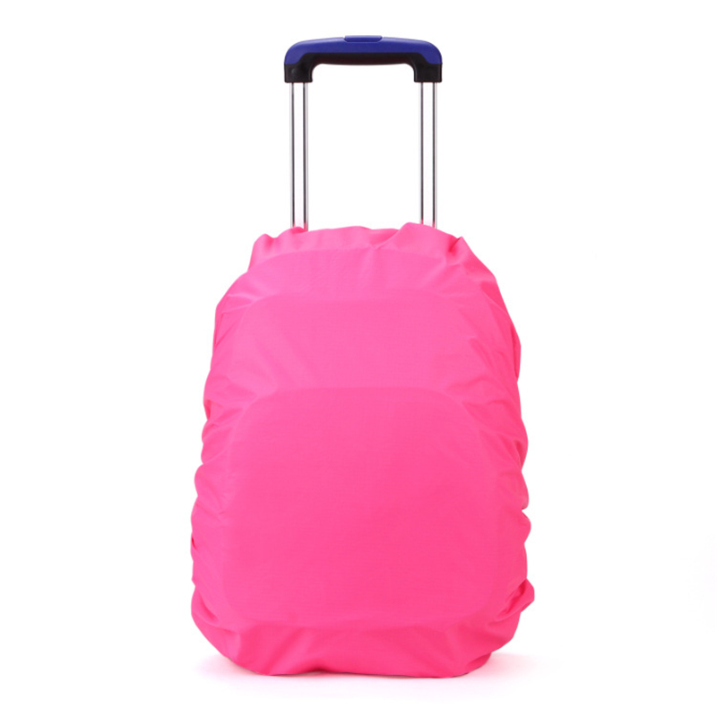 Funda Impermeable para Mochila Escolar con Ruedas, Cubierta Protectora a Prueba de Polvo para Maleta de Niños: rose Red