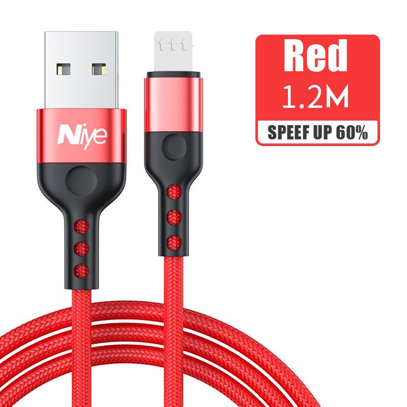 Daten USB Kabel für iPhone 8 11 Profi Max Schnelle Ladegerät Draht Kabel Für iPhone X XR XS SE 6 6S 7 Plus praktisch Kabel Zubehör: 1.2M rot