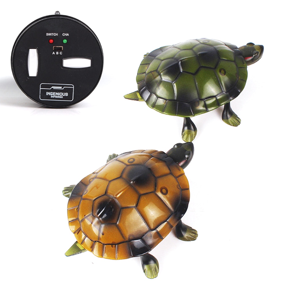 Simulación de infrarrojos con Control remoto, tortuga eléctrica luminosa, Robot, juguetes educativos para niños,