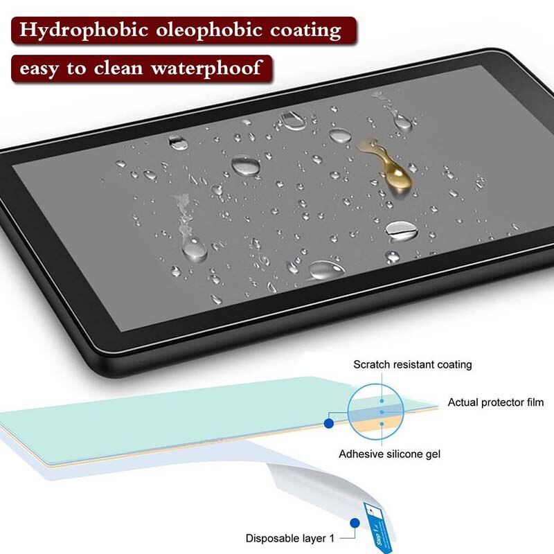 2Pcs Tablet Tempered Glass Screen Protector Cover for Asus ZenPad 10 Z301MF Full Coverage Anti-Scratch Explosion-Proof Screen