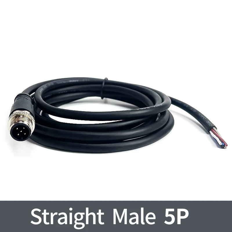 2 Meter M12-Sensor-Stecker, wasserdichter Kabelstecker, männlich und weiblich, 4, 5, 8, 12-polig, PVC, integrierte Spritzguss-M12-Stecker: MULTI / Unter 5 Stücke
