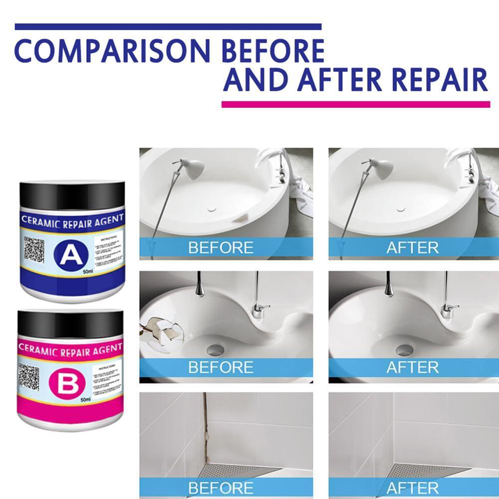 Porcelain white Tile Repair Agent Ceramic Paste Floor Super Tile Marble Strong Home Floor Adhesive Tiles Fix Repair Adhesiv V5C5