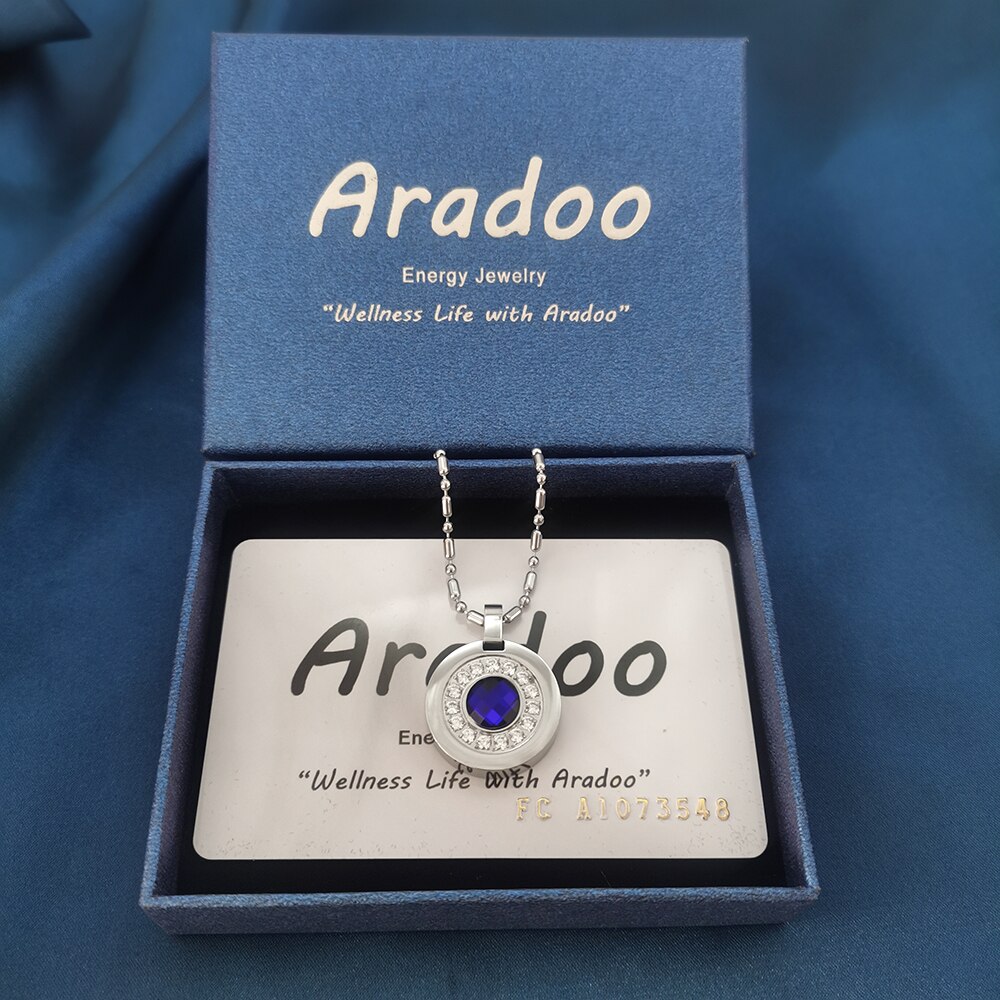 ARADOO Magnetic Health Energy Anti-Radiation Strengthen Immunity Stay Slim Improve Skin Magnet Pendant Necklace: Silver