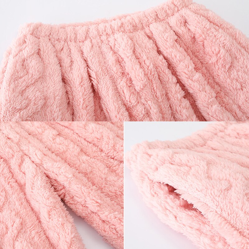 Bas de sommeil épais et solides pour femmes, ensemble confortable, ample et Chic, vêtements de maison en flanelle, doux et assorti, pour le salon et l'hiver