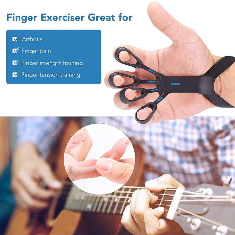 Hand Grip Strengthener Adjustable Hand Gripper with Upgraded Finger Stretcher Hand Exerciser for Athletes Rehab Therapy