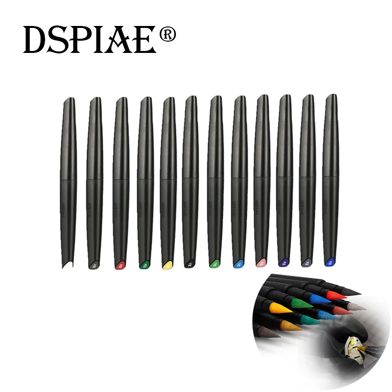 DSPIAE Marker mit weichem Kopf auf Wasserbasis, MK/MKM/MKF-Serie, Basis/Metall/fluoreszierender Farbmarkierungsstift, Pinselmodell-Malstift