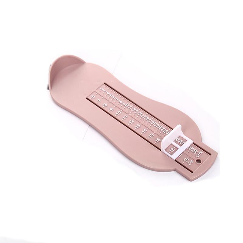 1Pc 6 Kleuren Baby Voet Heerser Meten Zuigeling Plastic Heerser Kinderen Voet Lengte Kind Schoenen Calculator Voor Kinderen Gauge gereedschap: PINK