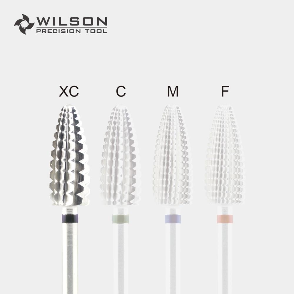 Mèche Typhoon (acrylique et Gels à suppression la plus rapide) [or/argent]-une directionnelle (pour usage à droite seulement)-mèche à ongles en carbure WILSON: 1PC XCoarse-Silver