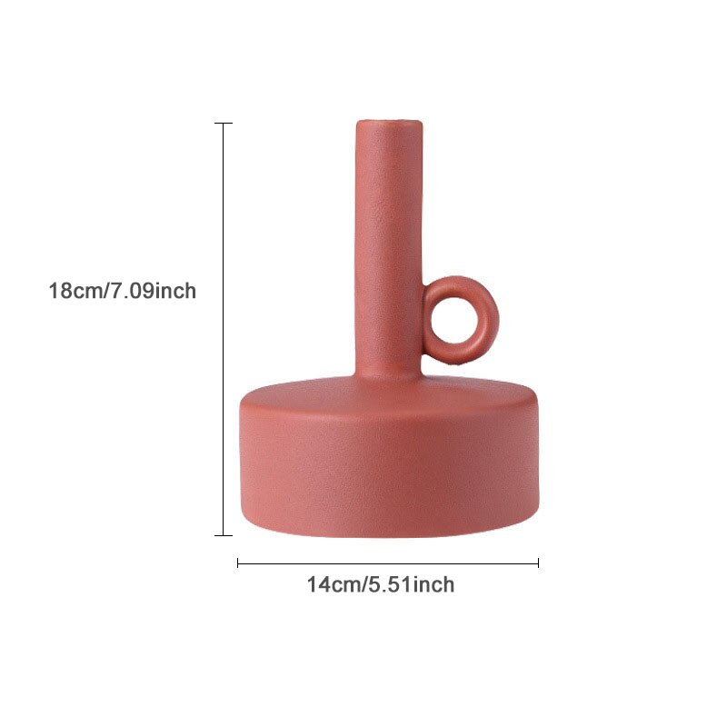 Scandinavische Stijl Geometrische Keramische Vaas Ornamenten Woonkamer Desktop Bloemstuk Container Bruiloft Vaas Voor Tafel Decoratie: E