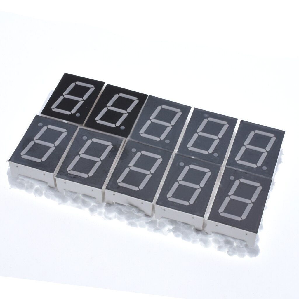 10 Pcs 1 Bit 0.8 Inch Digitale Buis Led Display Rood Licht 7 Segment Common Cathode/Anode 10PIN