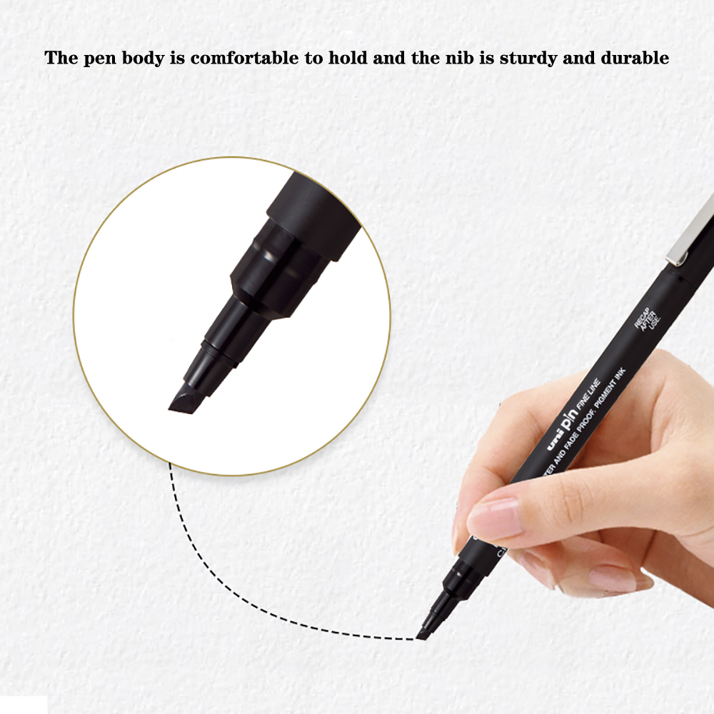Japanese Stationery Uni Fineliner Drawing Gel Pen Pin-200 Waterproof Straight Liquid Hook Line Pen 0.25-0.94 Manga sketch