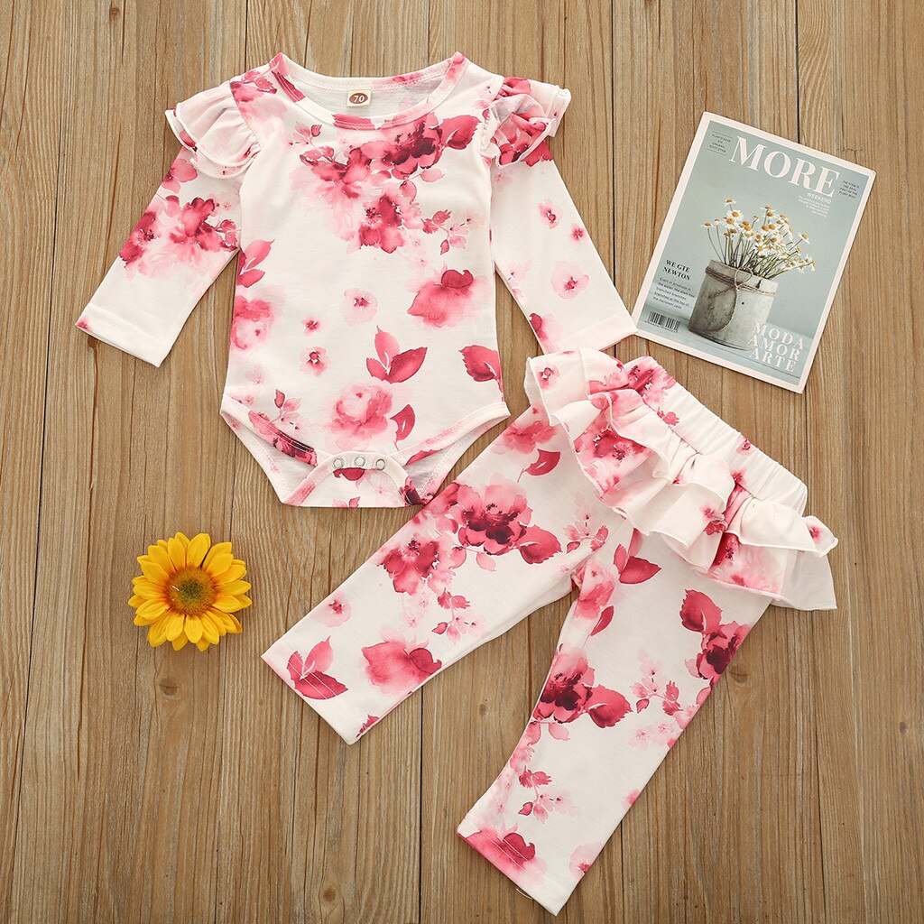 Peuter Baby Meisjes Tie Dye Kleding Geribbelde Gebreide Lange Mouwen Tops Shirt Broek 2 Stuks Fall Winter Outfits Pyjama Set # C