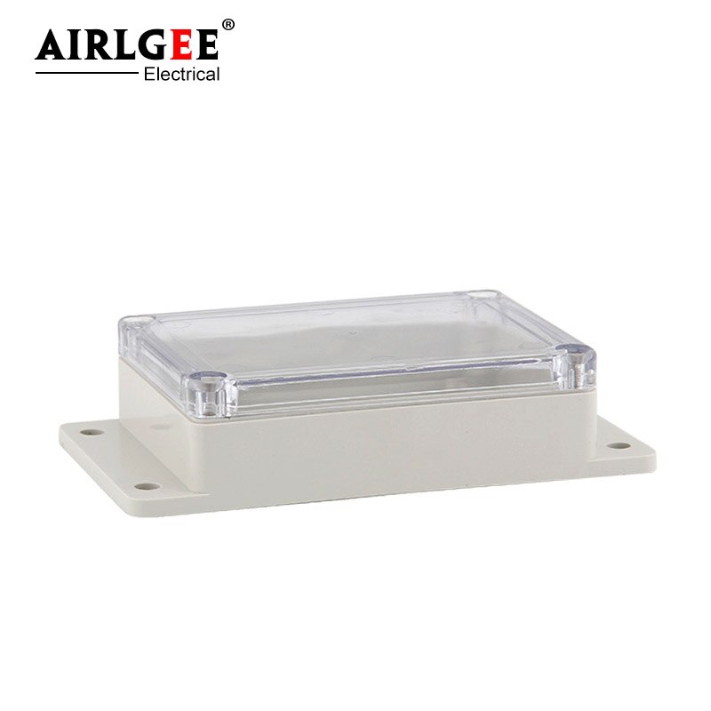 Caja de conexiones de cable de plástico ABS, cubierta transparente de 115x85x35mm, caja eléctrica impermeable IP65, distribución de oreja a prueba de polvo