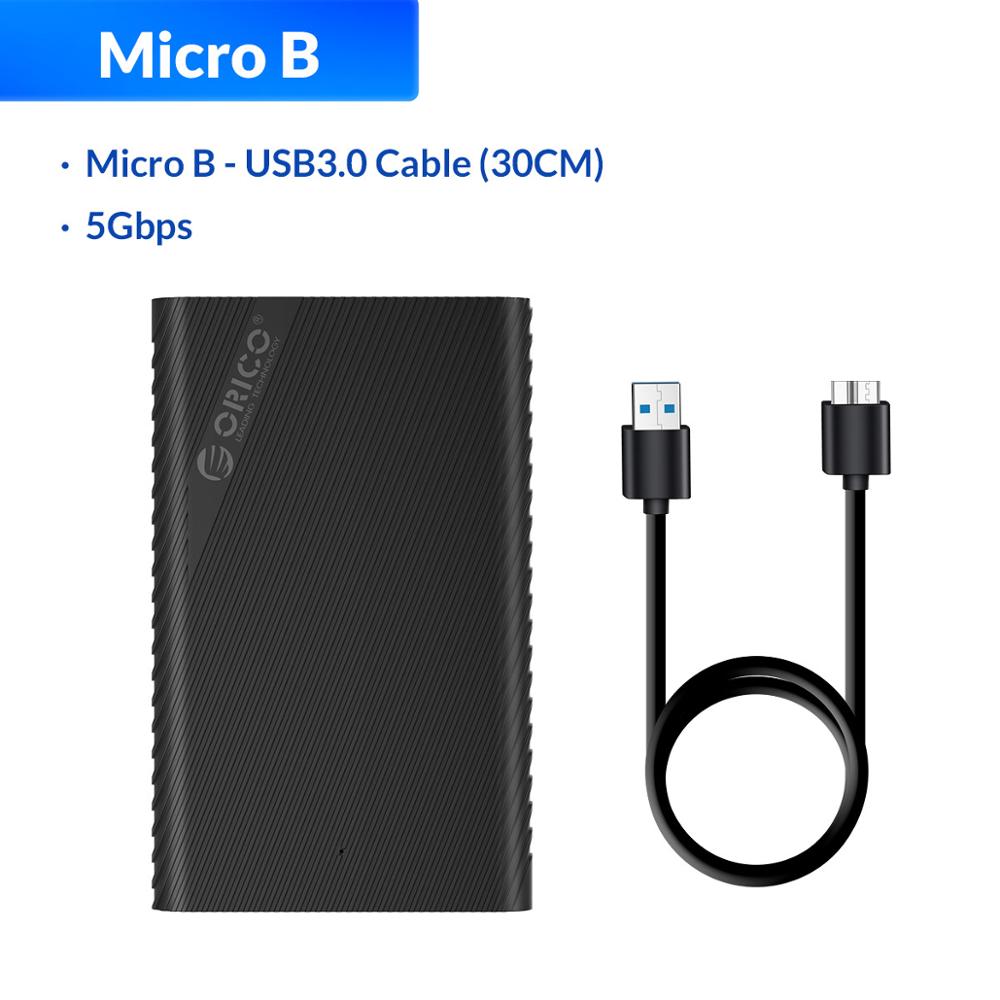 Orico 2.5 Inch Harde Schijf Case Ssd Adapter Sata Naar Usb 3.0 Hd Externe 4 Tb Behuizing Doos Tool-gratis Met Uasp Functie: Black