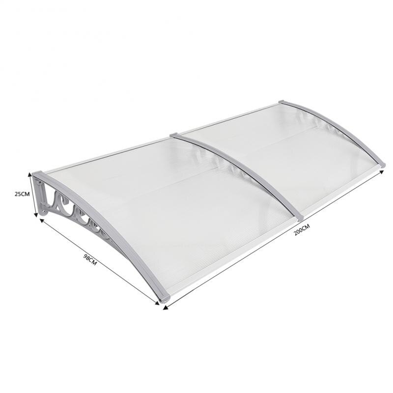 Outdoor Anti UV Ultralight DIY Sun Shelter Door Window Canopy Awning Shelter Front Back Porch Outdoor Door Shade Cover HWC: F