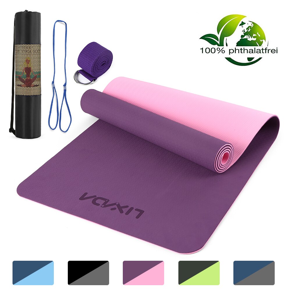 1830*610*6Mm Yoga Mat 6Mm Dik Antislip Ademen Elastische Duurzaam Indoor Oefening Fitness gym Apparatuur Dik Tpe Schuim Yoga Matten: Color 2