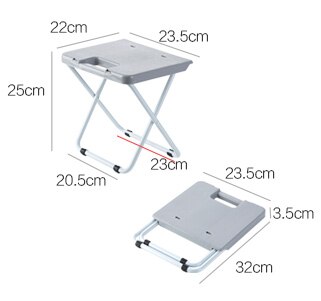 Japanese style simple folding stool portable train folding stool adult plastic small chair home folding chair bench WF: Default Title