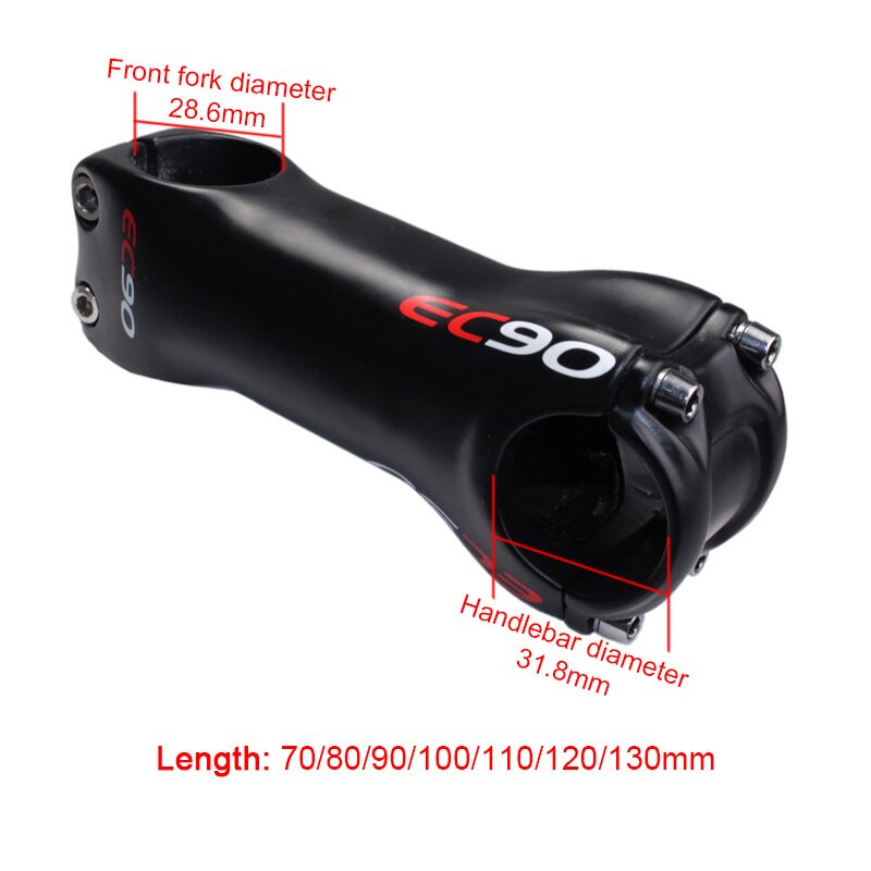 EC90 Bike Stem Full Carbon Fiber 60/70/80/90/100/110/120mm MTB Stem ±6°/17° Bicycle Handlebar Stem for Mountain Road Bike